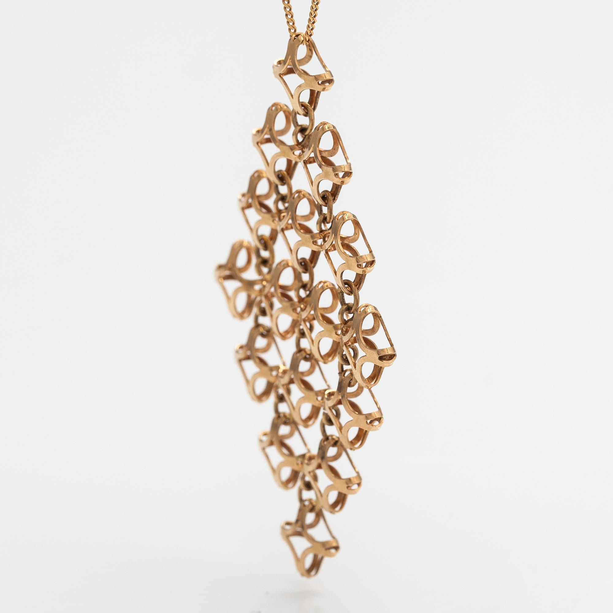 Elis Kauppi, Kaulakoru, 14K kultaa. Kupittaan kulta, Turku.