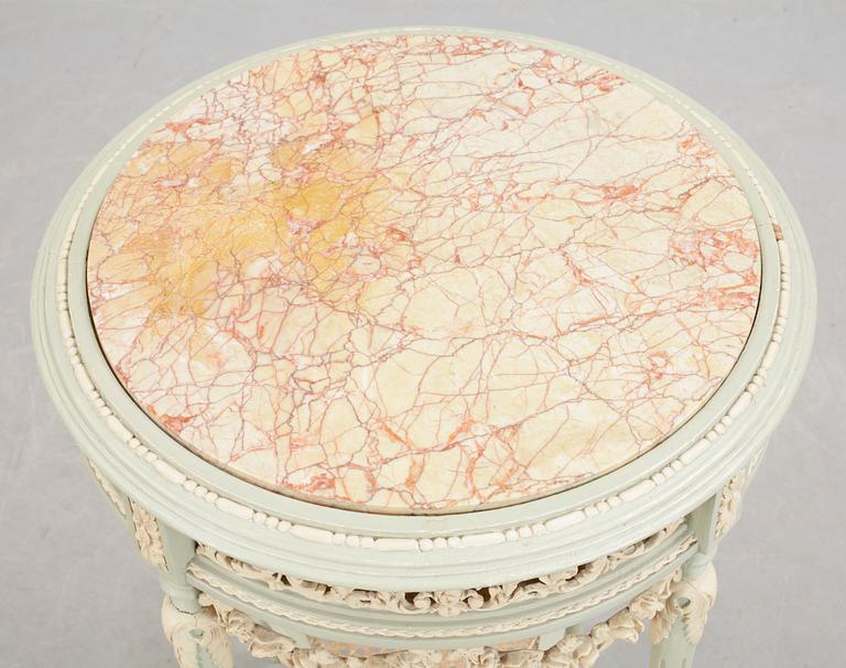 SALONGSGRUPP, 7 delar, Louis XVI-stil, 1900-tal.
