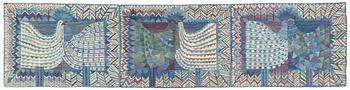 Marianne Richter, a tapestry, "Tuppamattan, blå", tapestry weave, ca 419,5 x 102 cm, signed AB MMF MR.