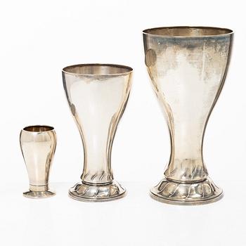 Three Swedish silver trophies, 1910s.