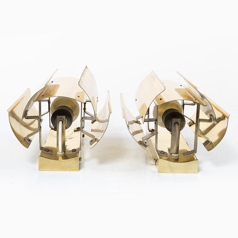 Wall lamps, a pair. Falkenberg's lighting, late 20th century.