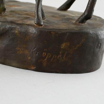 ARVID KNÖPPEL, sculpture, bronze, signed.
