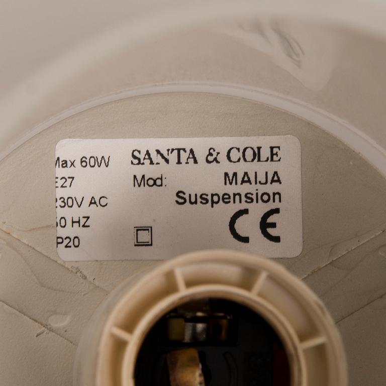 Two late 20th century 'Maija Suspension' pendant lights for Santa & Cole.