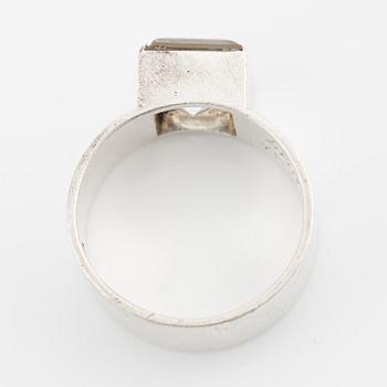 Wiwen Nilsson, ring, silver and rock crystal, Lund 1956.