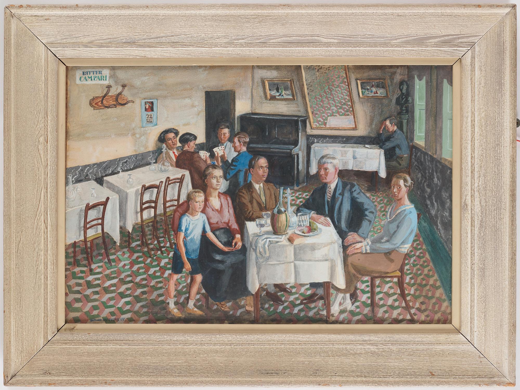 Arvid Fougstedt, "På restaurant Ballerini, Pietrasanta".