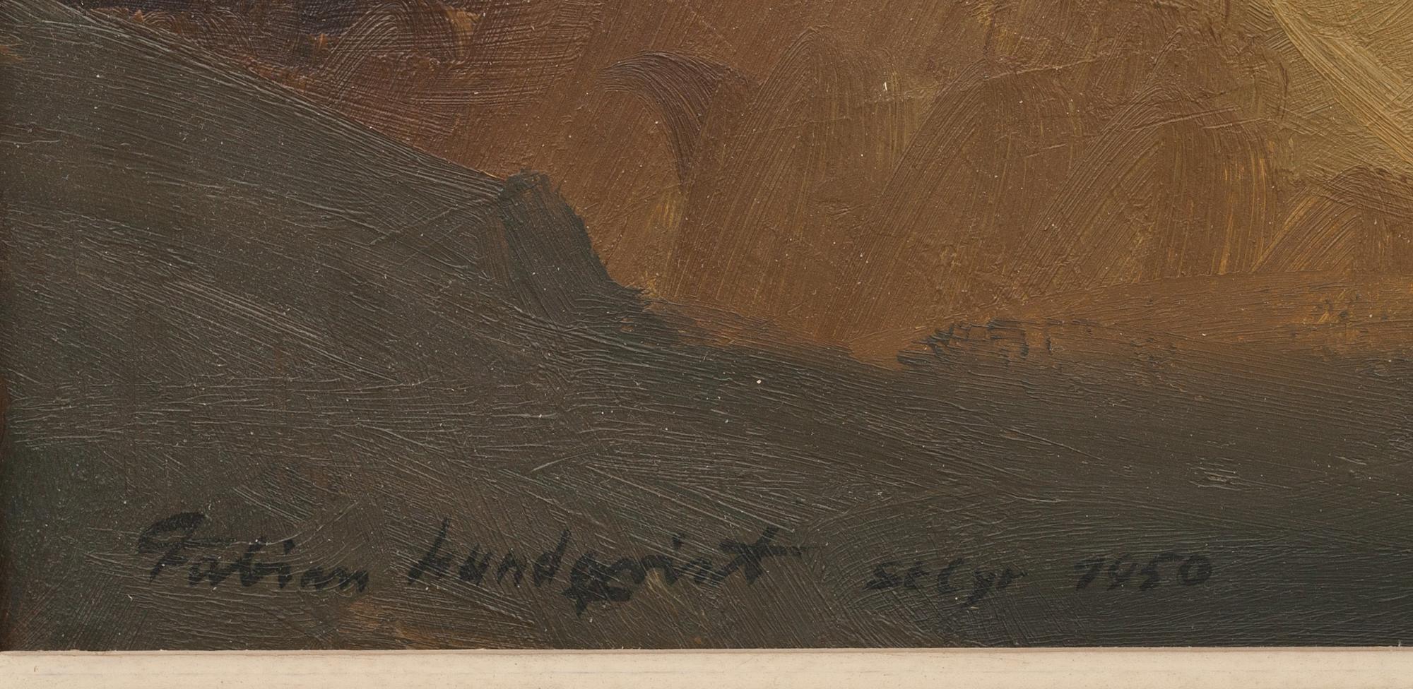 FABIAN LUNDQVIST, olja på duk, signerad och signerad 1950.