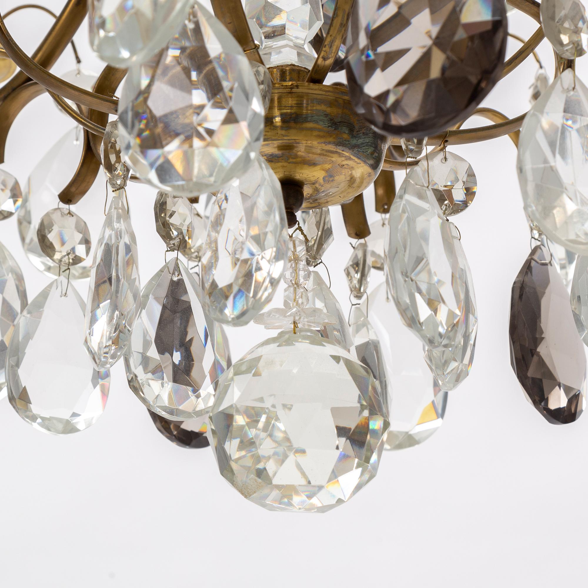 A Baroque style chandelier, mid 20th Century.