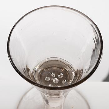A set of two Swedish wine glasses, 18th Cenutyr.