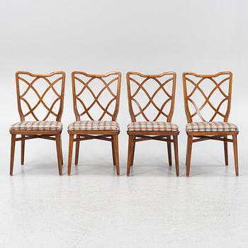 Bertil Fridhagen, stolar, 4 st, "Hans", Swedish Modern, Svenska Möbelfabrikerna Bodafors, 1900-talets mitt.