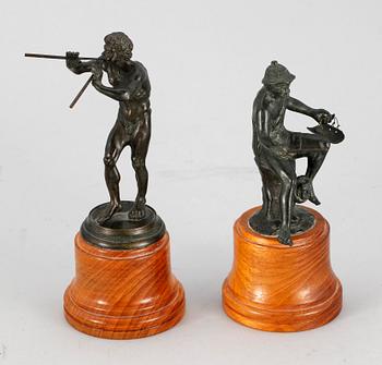 FIGURINER, 2 st, brons, troligen Italien och tidigt 1900-tal.