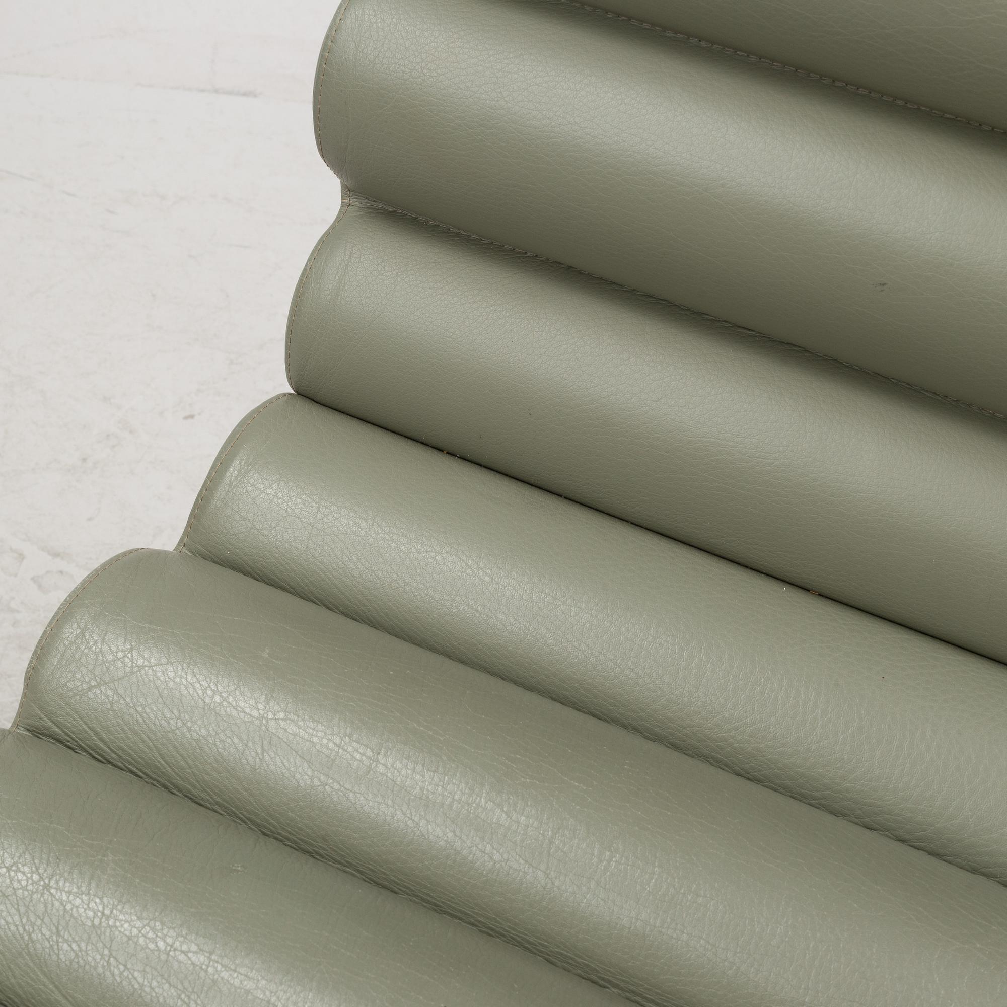 Gunilla Allard, a set of three 'Chicago' leather upholstered easy chairs, Lammhults, dated 2001.