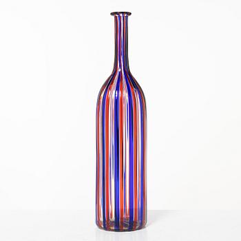 Paolo Venini, an 'a canne'-technique glass vase, Murano, 1988, Italy ed. 226/250.