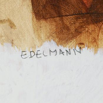 YRJÖ EDELMANN, blandteknik, signerad.