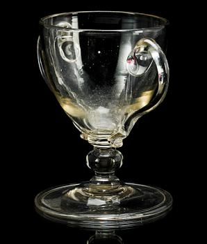 SOCKERSKÅL, glas, 1800-tal.