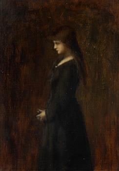 Jean Jacques Henner, tillskriven, Flicka med knäppta händer.