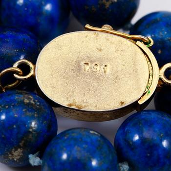 COLLIER, lapis lazuli.