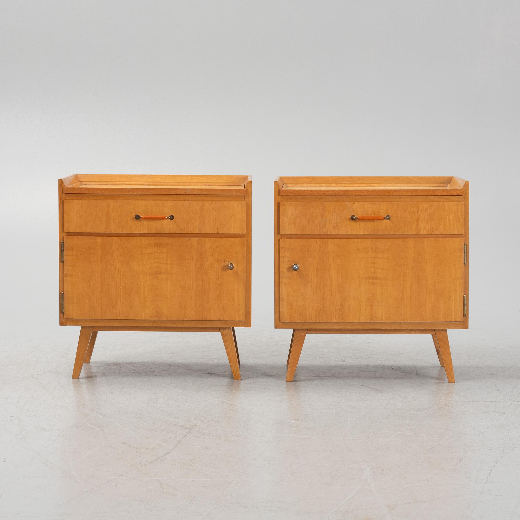 A pair of Swedish Modern bedside tables, 1940's.
