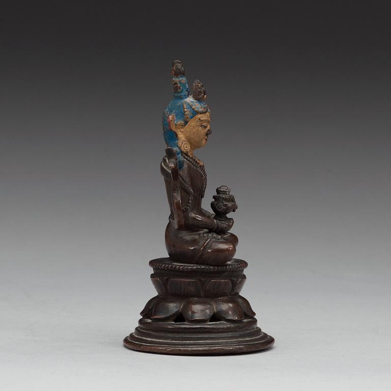 A Tibetan bronze figure of a Bodhisattva, 19th Century.