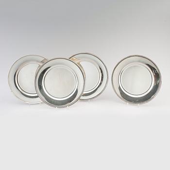 KUVERTTALLRIKAR, 4 st, (3+1), silver, GAB, Stockholm 1962/67. Vikt ca 1841 gram.