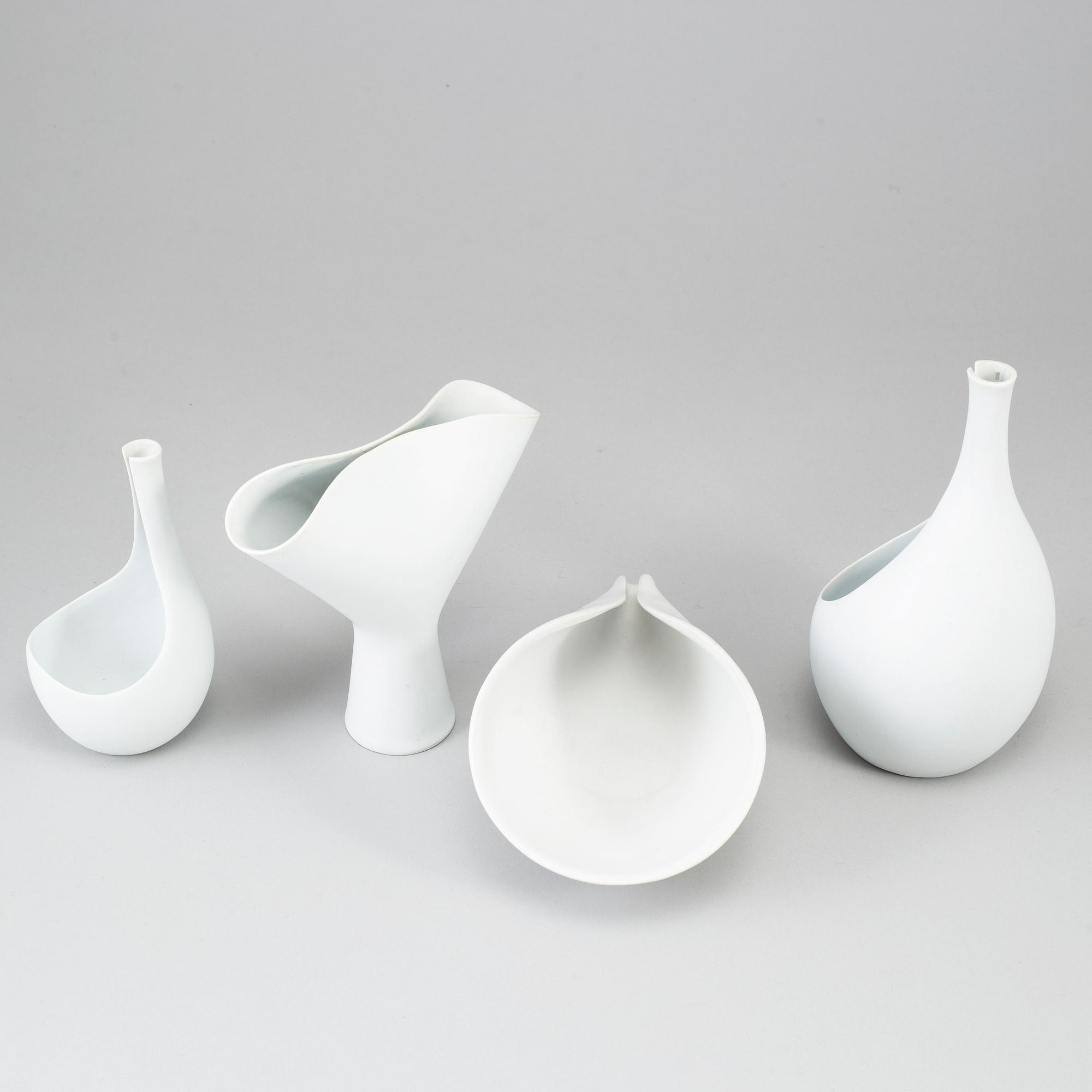 Four bowls/vases by Stig Lindberg for Gustavsberg.