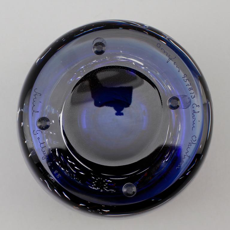 VAS, glas, "Gondoljären", ariel, Edvin Öhrström, Orrefors 1988.