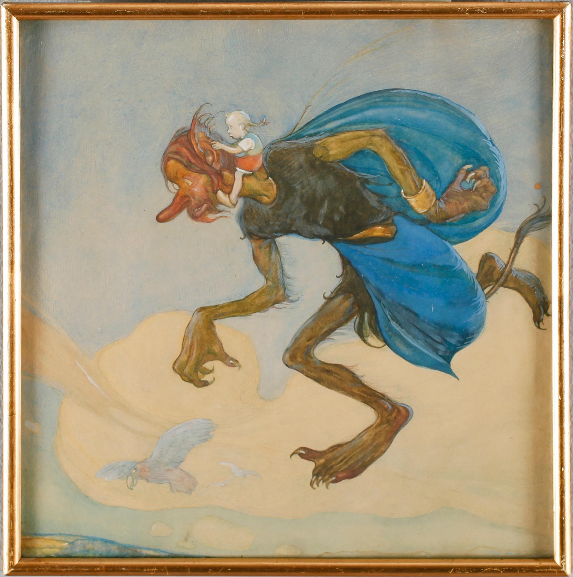 GUSTAF ADOLF TENGGREN, akvarell, signerad.