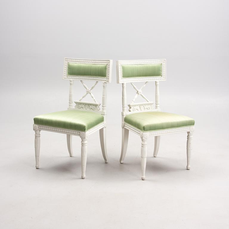 CHAIRS 4+2 pieces. Late gustavian, late 18th Century.