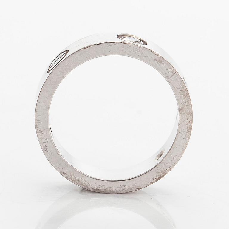 Cartier, sormus, "Love", 18K valkokultaa, briljanttihiottuja timantteja.