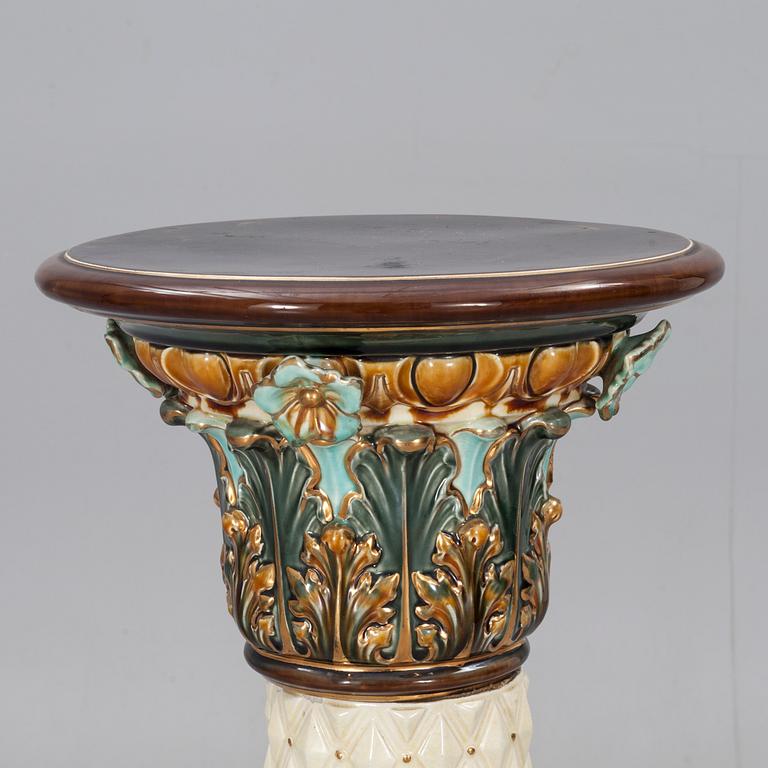 PIEDESTAL, majolika, Rörstrand, 1800/1900-tal.