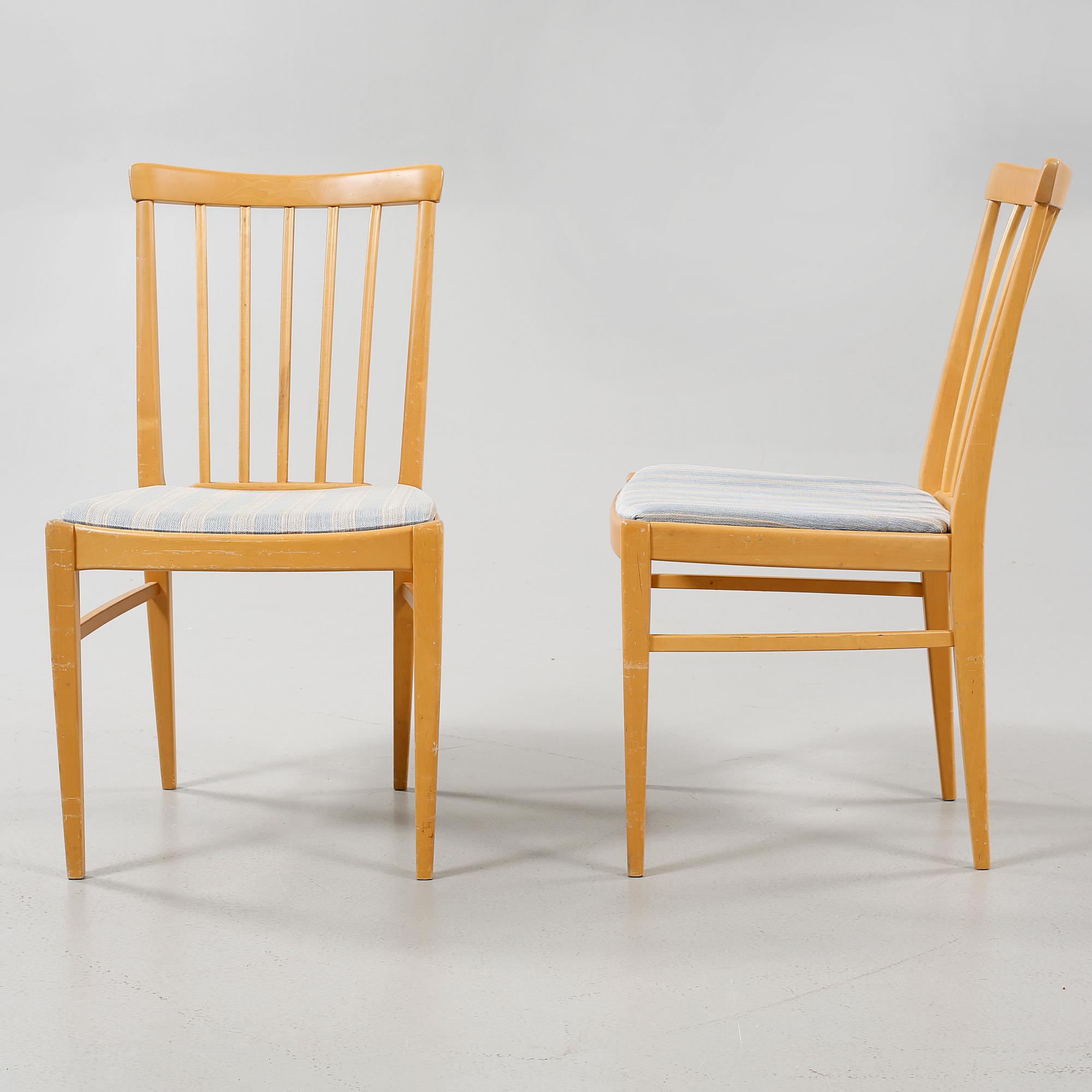 STOLAR, ett par, "Herrgården", Carl Malmsten, Åfors Möbelfabrik, 1900-talets andra hälft.