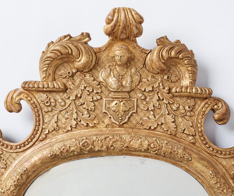 A presumaly German late Baroque mirror, first part of the 18th century.