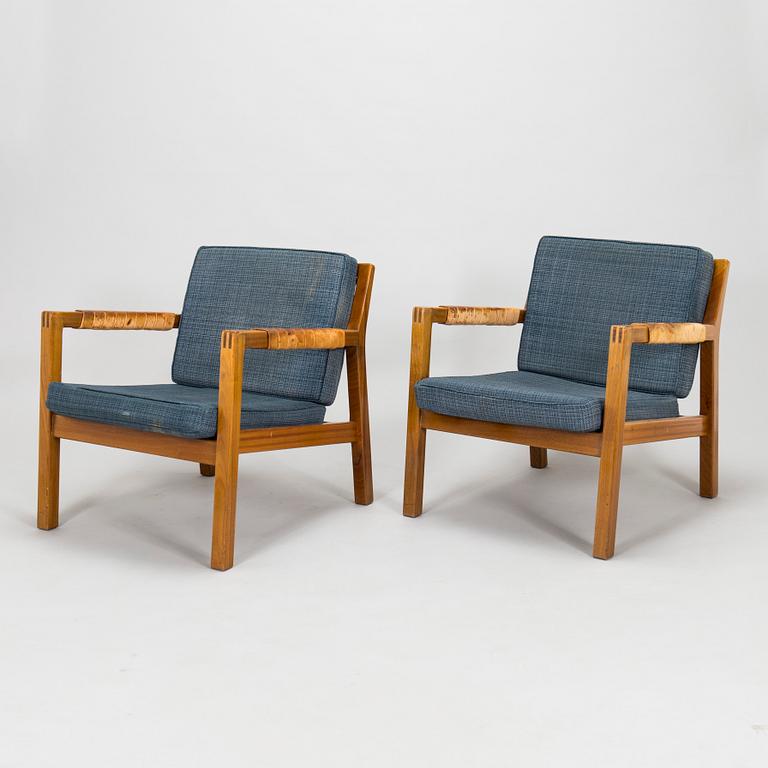 Carl Gustaf Hiort af Ornäs, a pair of late 1950s 'Rialto' open armchairs, Puunveisto Oy - Träsnideri Ab, Finland.