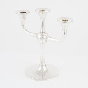 A Norwegian Silver Candelabra, Karl Jørgen Otteren, late 20th century.
