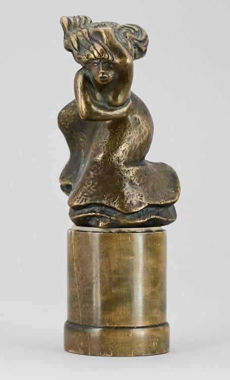 STIG BLOMBERG, skulptur, brons. Monogramsign.