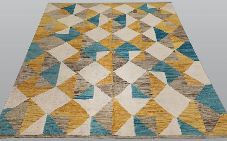 Rug, Kilim, modern design, approx. 190 x 150 cm.