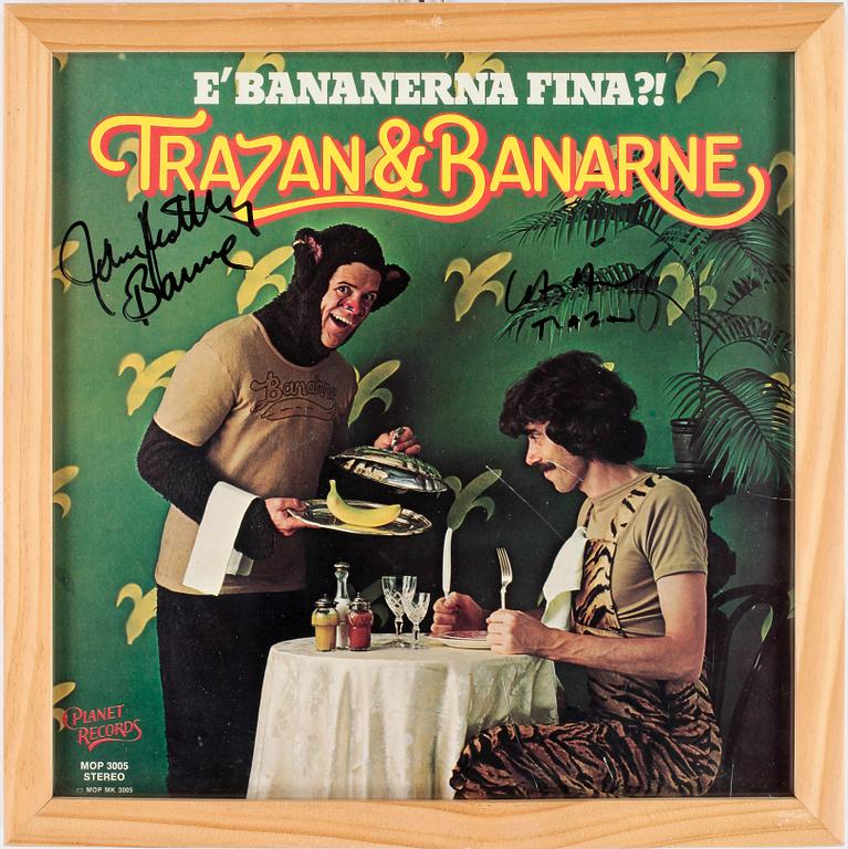 SIGNERAD LP SKIVA, "Trazan och Banarne - E'Bananerna fina?!", 1978.