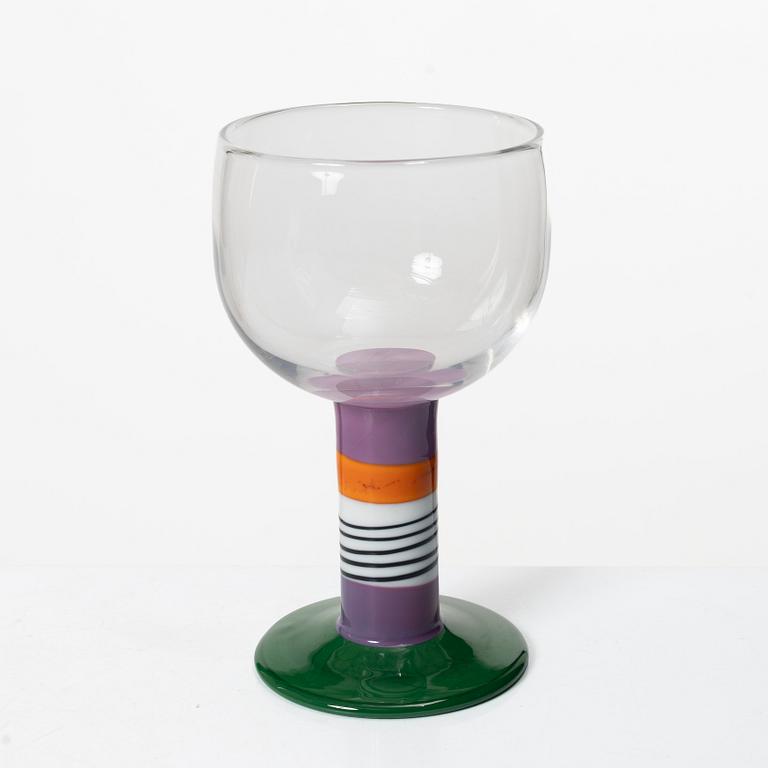 Gunnar Cyrén, Goblet, “Pop Glass”, Orrefors, signed 1967.