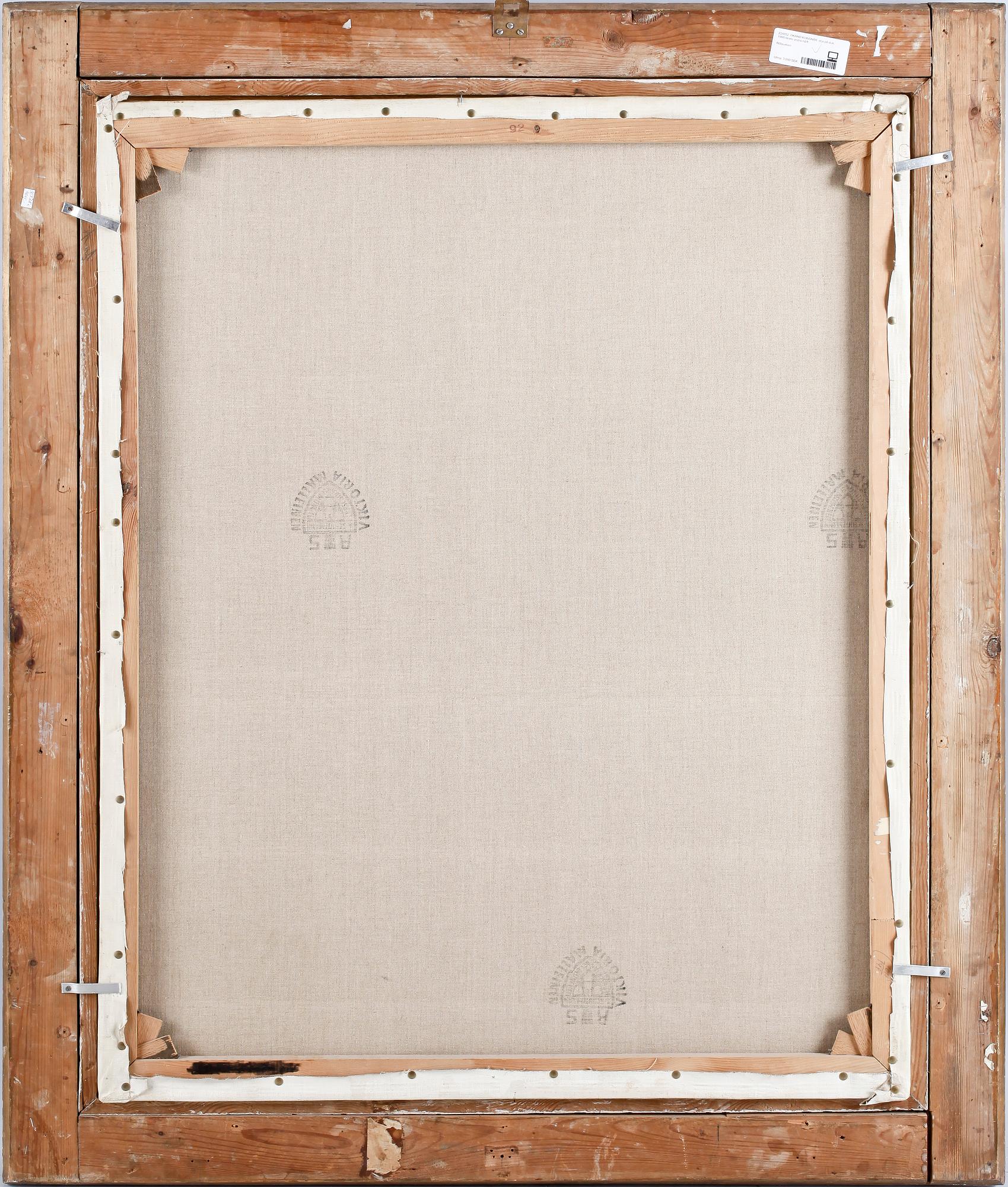 OKÄND KONSNÄR, olja på duk, 1900-talets andra hälft.