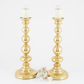 Bordslampor, ett par, modell B-80, Ewå, 1900-talets senare del.