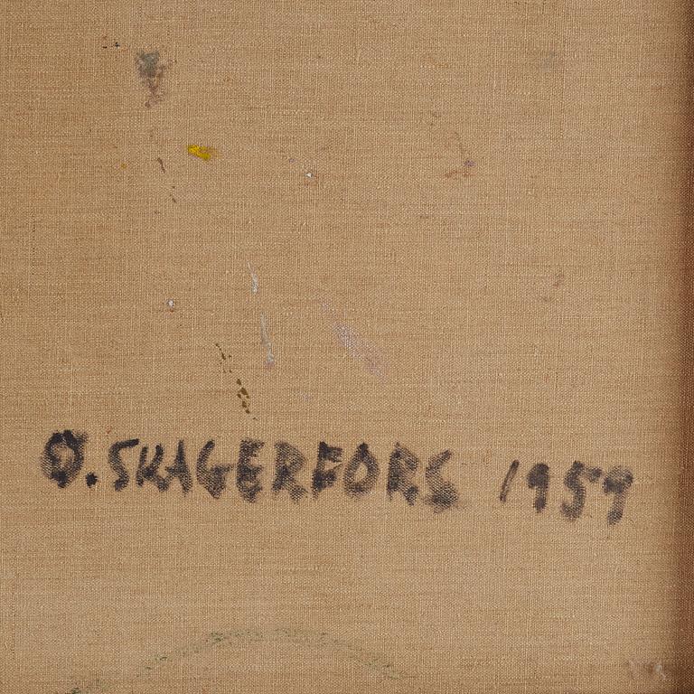 Olle Skagerfors, oil on canvas, signed. Dated 1959 verso.
