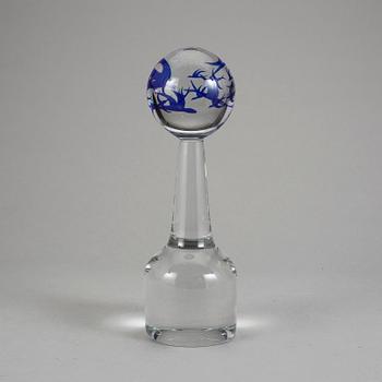 SKULPTUR, glas, Orrefors Expo, Olle Alberius, signerad och dat -78.