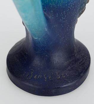 ALMARIC WALTER & HENRI BERGÉ Kanna, Pâte de Verre, Nancy, Frankrike, 1920-tal.