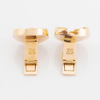 Björn Weckström, 14K gold cufflinks, Lapponia 1993.