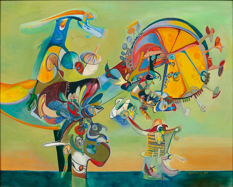 SVEN-ERIK JOHANSSON, oil on panel.