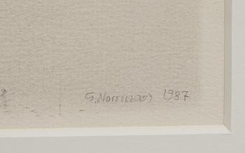 GUNNAR NORRMAN, blyerts signerad 1987.