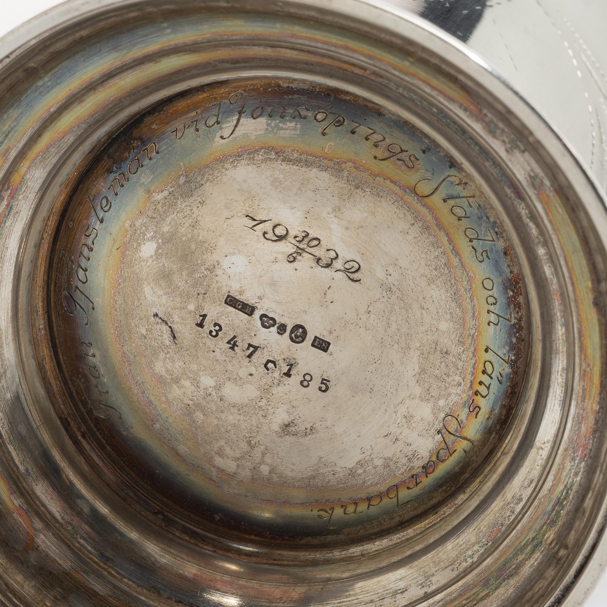 C.G. Hallberg, Beaker, silver, Rococo style, Stockholm 1931.