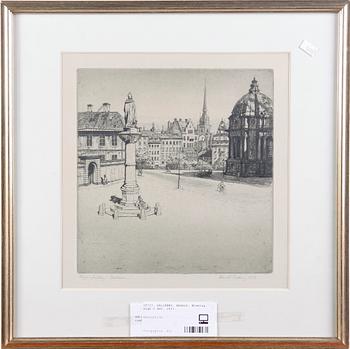 Harald Sallberg · SALLBERG, HARALD. Etsning, sign o dat. 1933. 