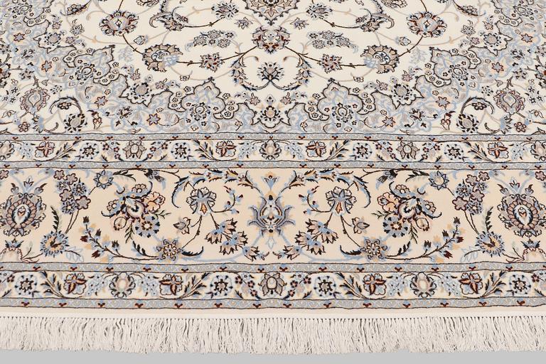 A part silk Nain carpet s.k 6LAA, ca 408 x 304 cm.