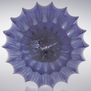 AIMO OKKOLIN, A CRYSTAL VASE. Signed Aimo Okkolin Riihimäen Lasi Oy.