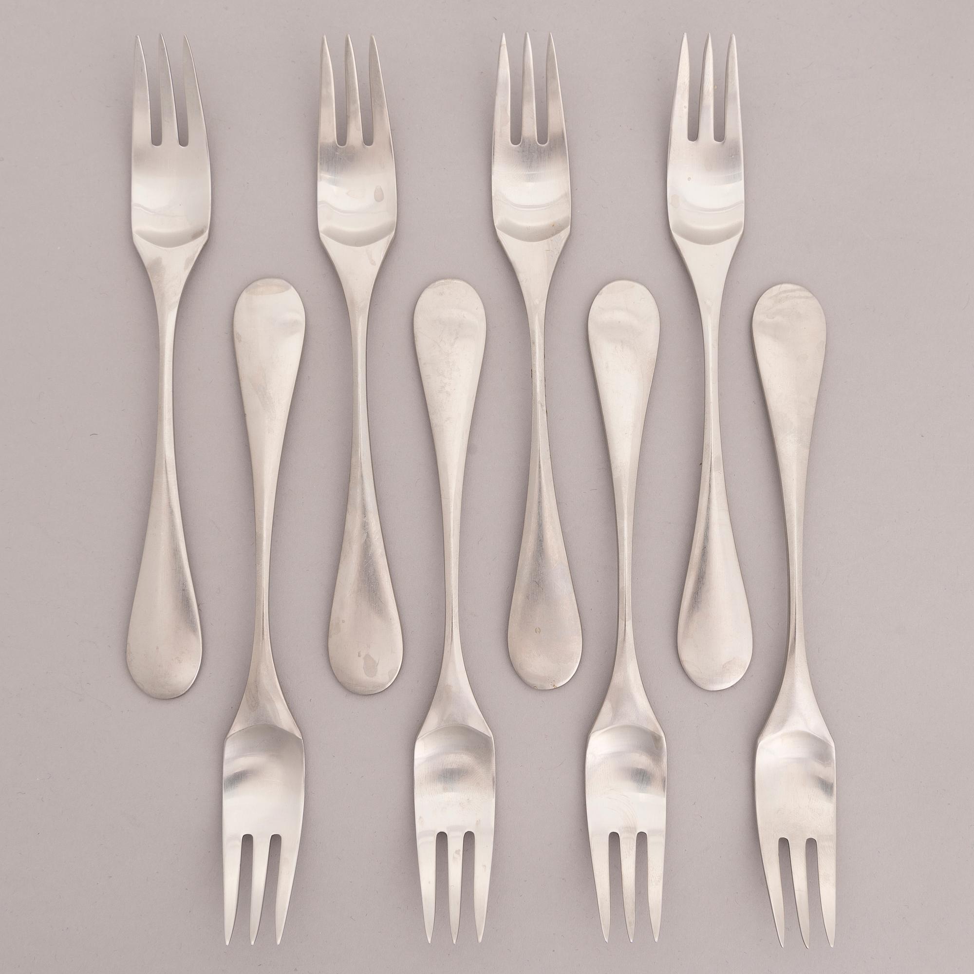 A 28-piece set of 'Mango' steel cutlery by Nanny Still, Hackman Finland 18/8.